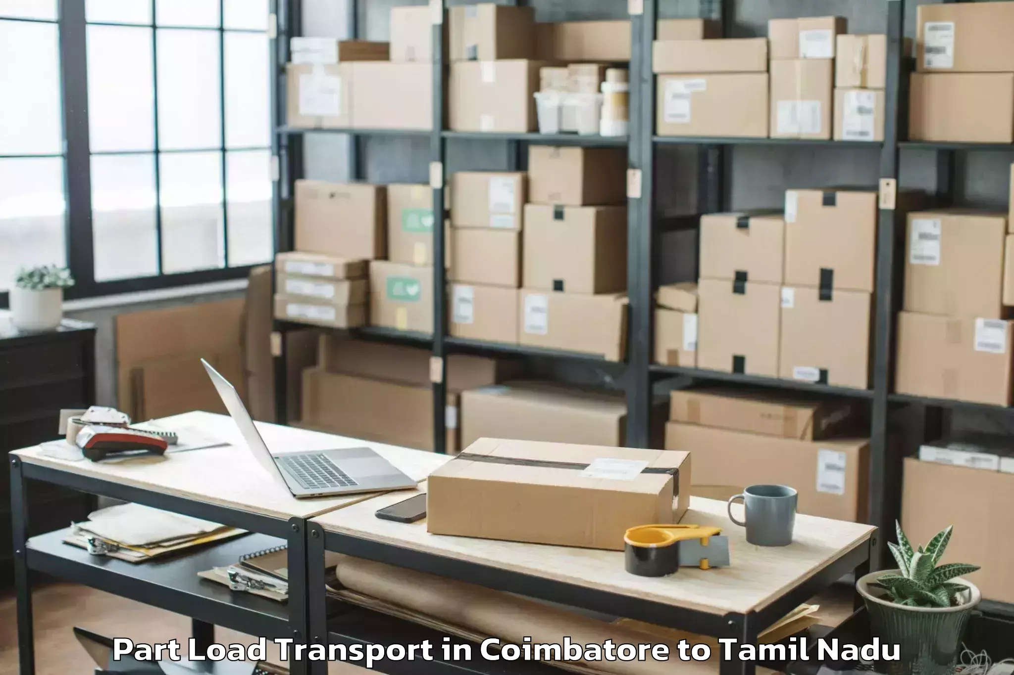 Professional Coimbatore to Konganapuram Part Load Transport